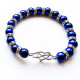 Perličkový náramek s rondelkami - královská modř
