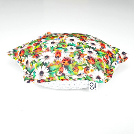 Polštářek s poutkem - louka I - šedá 