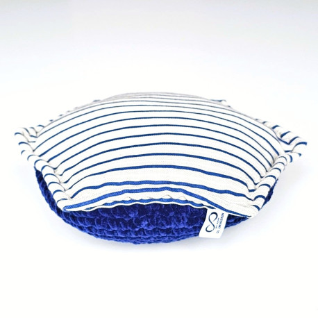 Polštářek s poutkem - modrý proužek 