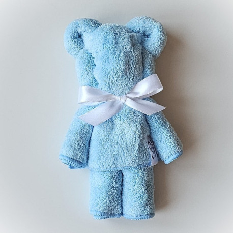 Medvídek z ručníku - modrý