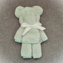 Medvídek z ručníku - světle zelený