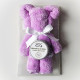 Fialový medvídek z ručníku - fialová