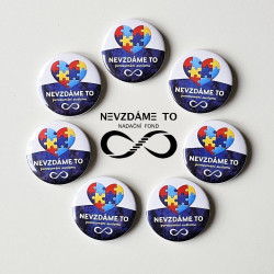 Placky "Měsíc porozumění autismu" - puzzle srdce