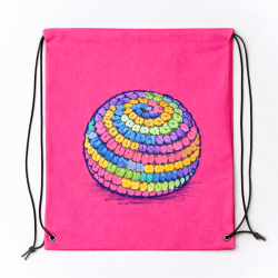 Barevný batoh k dokreslení  - růžový - ilustrační foto