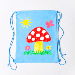 Barevný batoh k dokreslení - světle modrý - ilustrační foto