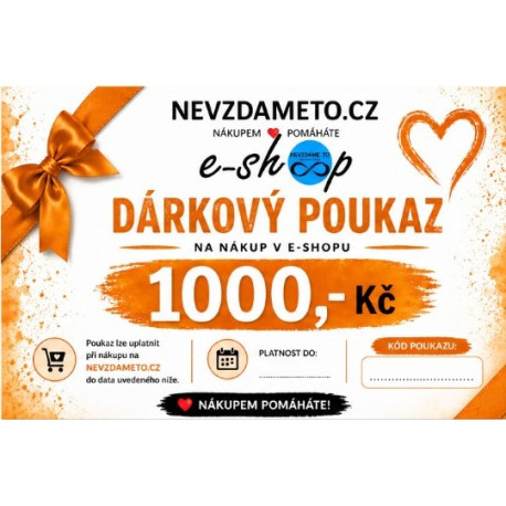 Dárkový poukaz na 1 000 Kč